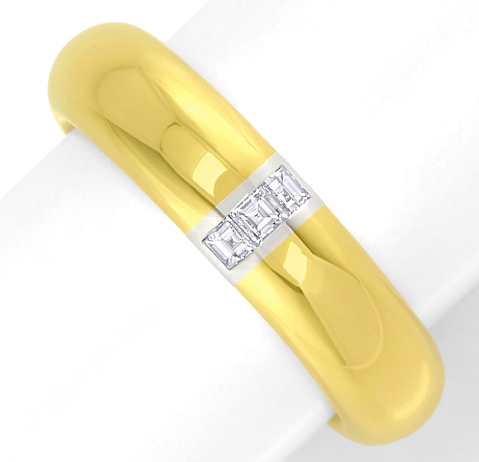 Foto 2 - Gold-Platin-Ring Princess Diamanten lupenrein, S2737